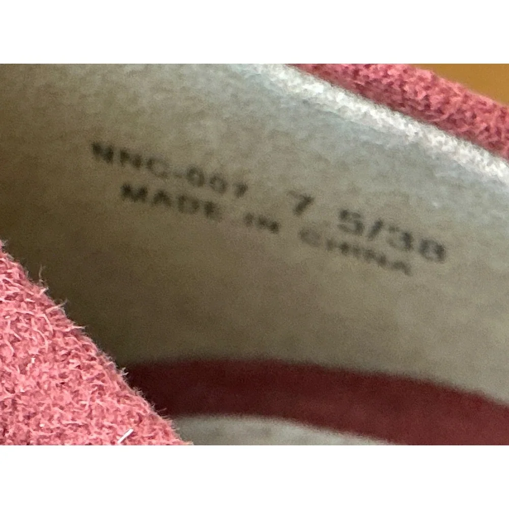 CL by Laundry Nima Wedge Pump Womens 7.5 Rust  Faux Suede Almond Toe